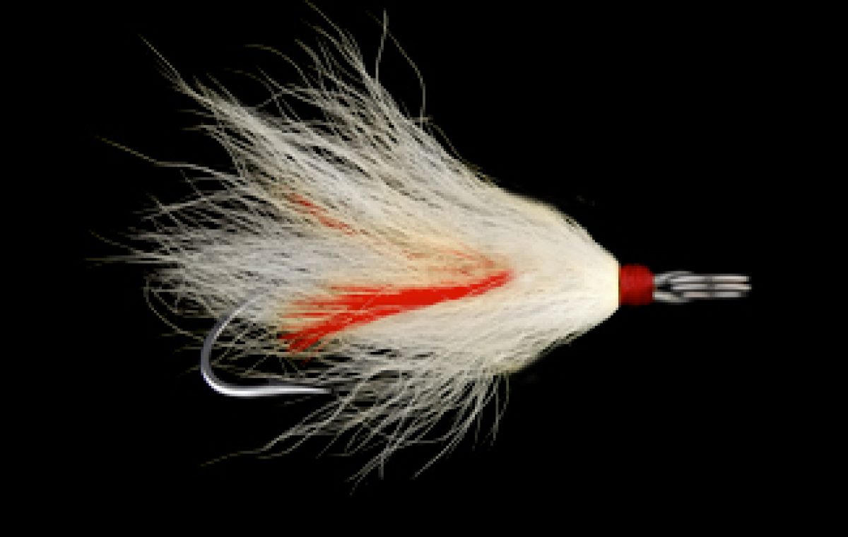 Single Hook with White Bucktail – Hopkins Lures
