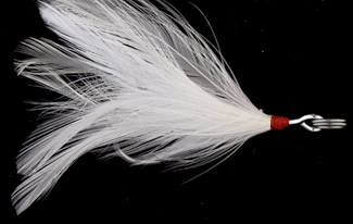 Single Hook with White Feather
